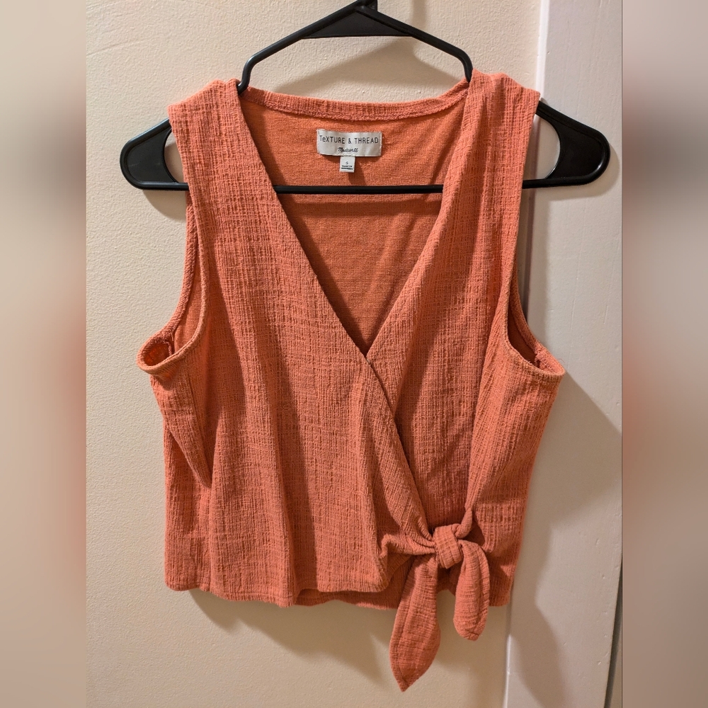 Madewell Texture & Thread Wrap Tie Tank Top